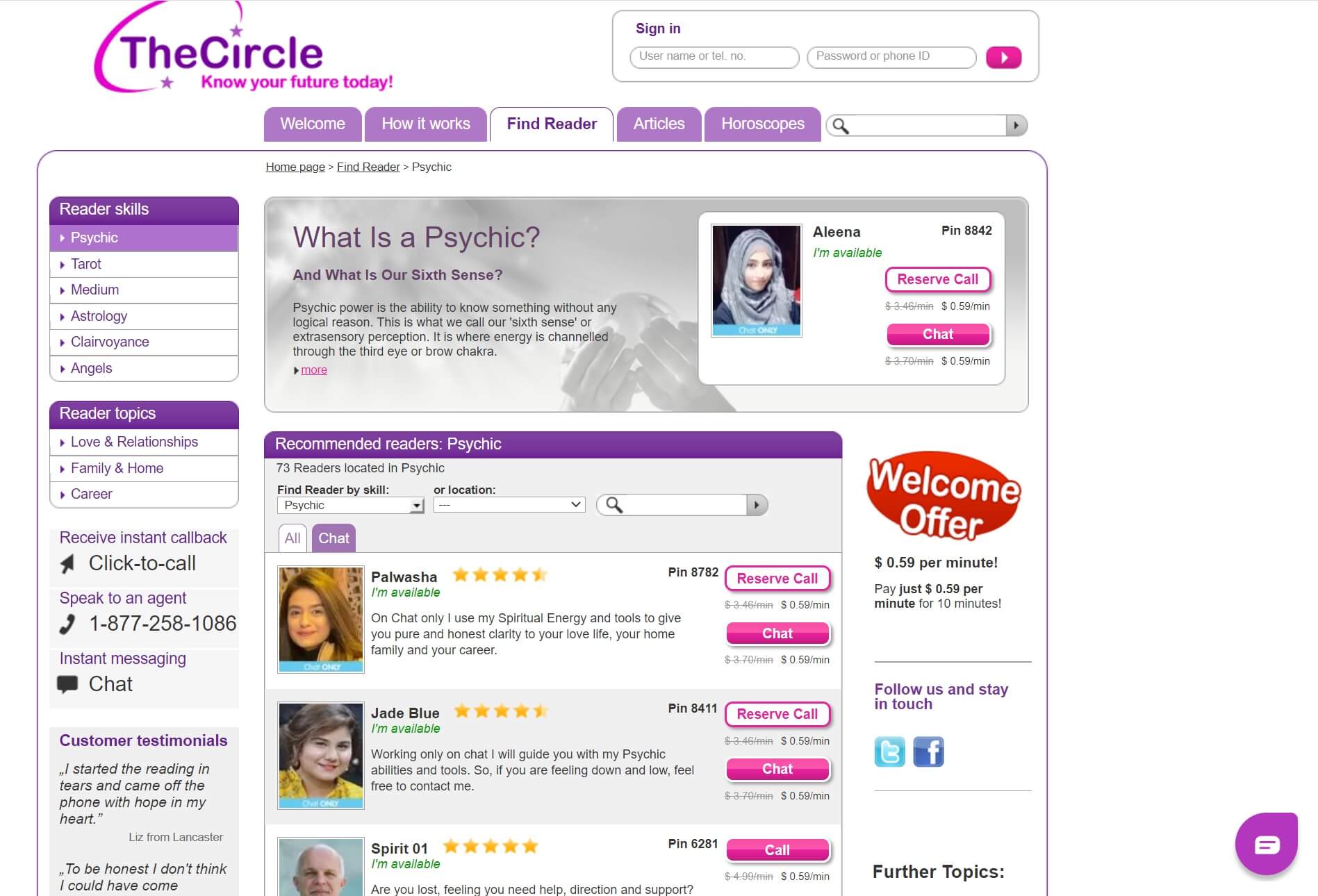 Image of TheCircle homepage